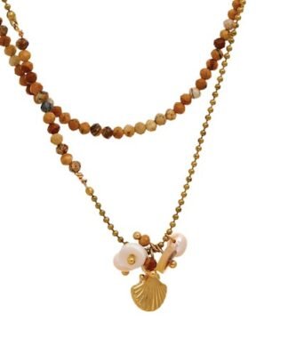 collier coquillage pierres naturelles