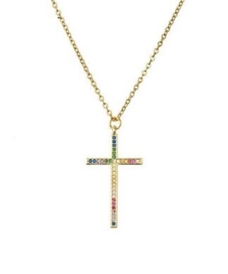 Collier croix zircon