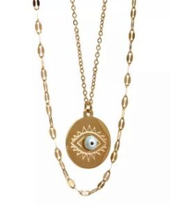 Collier double rang oeil