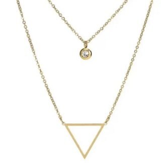 Collier double rang triangle