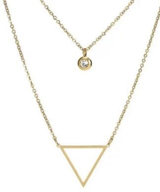 Collier double rang triangle