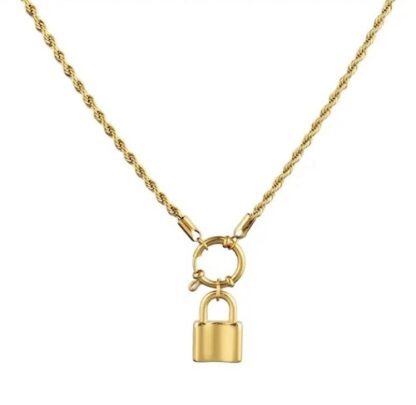 collier femme cadenas