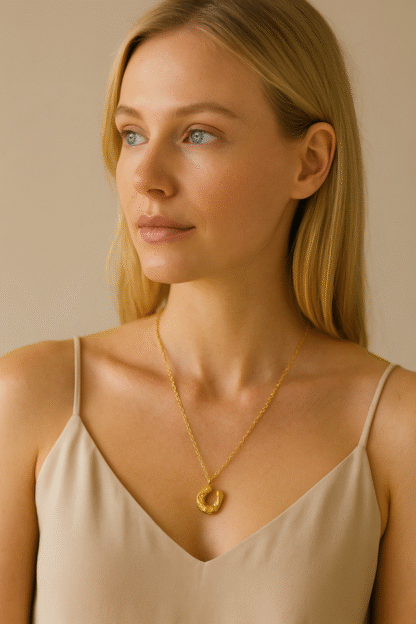 collier en acier inoxydable avec pendentif fer à cheval