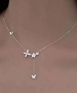 collier fleur argent