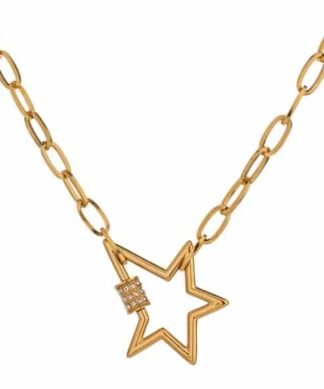 Collier grosse maille etoile