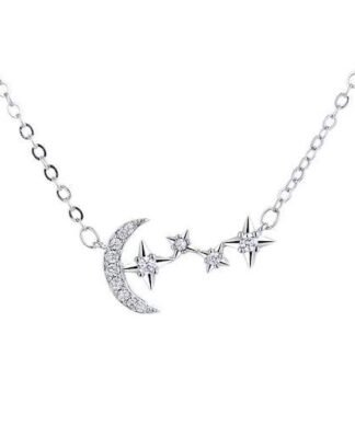 collier lune original argent