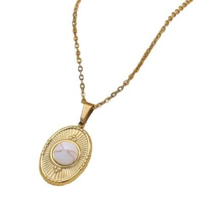 collier medaille ovale