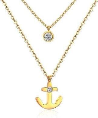 collier multi rang ancre