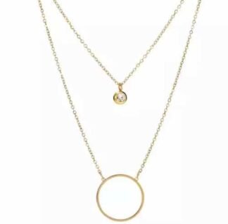Collier multirang cercle