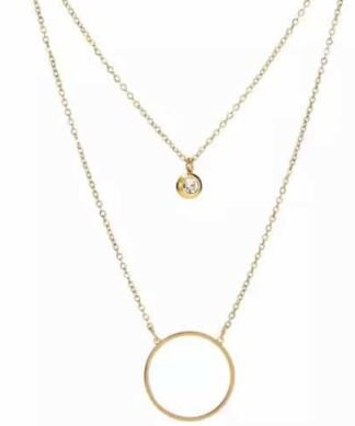 Collier multirang cercle