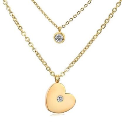 Collier multi rang coeur