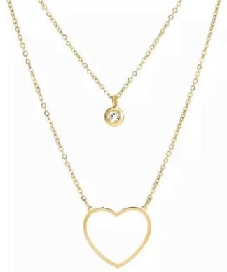 Collier multirang coeur