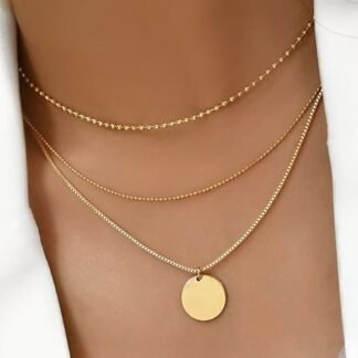 collier multirangs dore