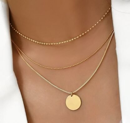 collier multirangs dore