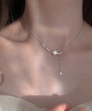 collier original etoile du nord argent