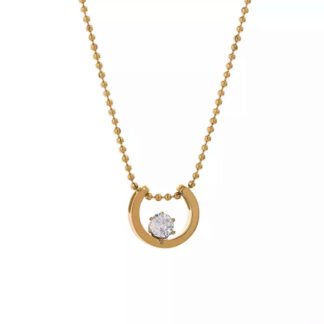 Collier pendentif demi cercle