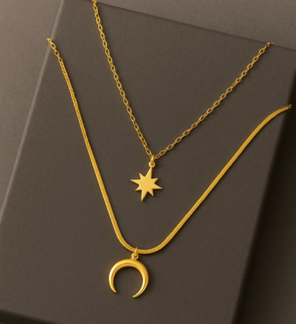 Collier demi lune acier inoxydable – Image 3