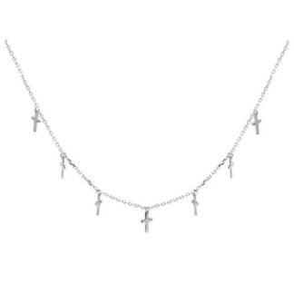 collier petites croix argent