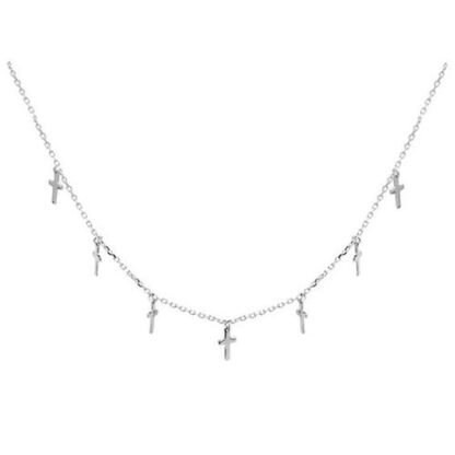 collier petites croix argent