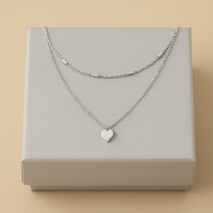 collier ras de cou avec pendentif cœur pour femme