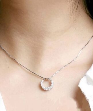 Collier ras du cou cercle argent