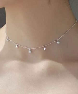 collier ras du cou fin argent