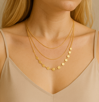 collier trois chaines tendance