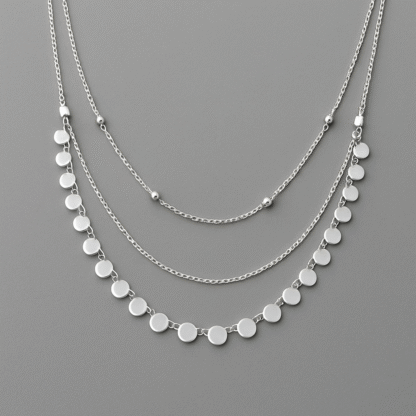 collier triple rang minimaliste et tendance