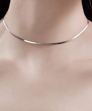 colllier ras du cou chaine plate