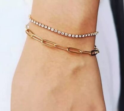 Ensemble bracelet grosse maille