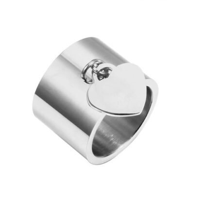 grosse bague coeur femme