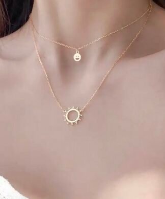 Collier deux rangs soleil
