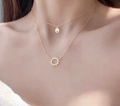 Collier deux rangs soleil