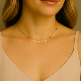 collier minimaliste pour femme avec petites etoiles