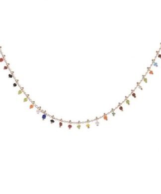 collier pampilles multicolore