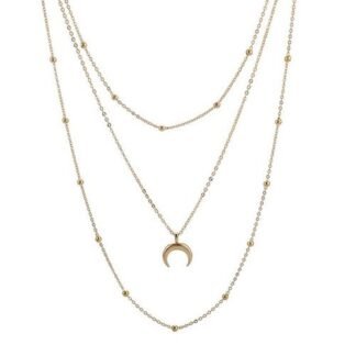 collier triple rang demi lune