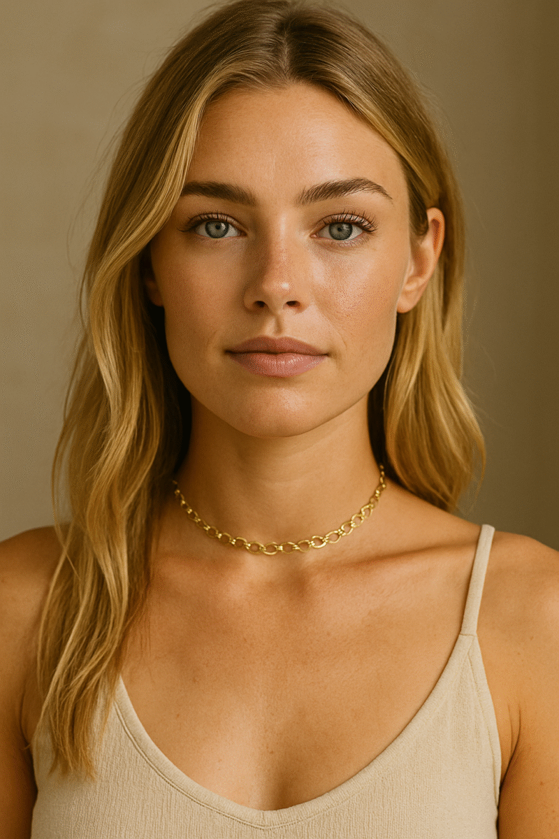 collier fin ras du cou minimaliste