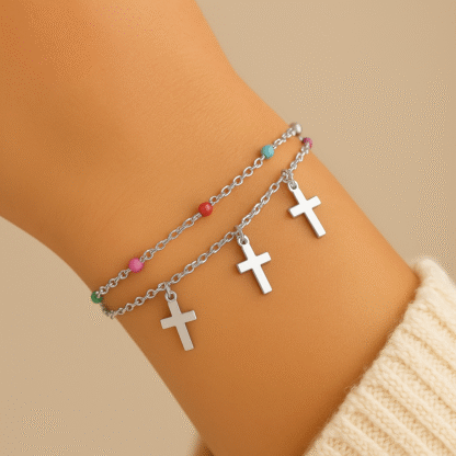 bracelet original avec petites croix