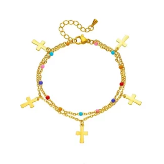 bracelet croix original pour femme