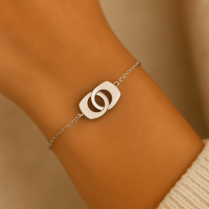 bracelet pour femme avec menotte en acier inoxydable