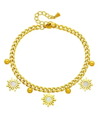 bracelet soleil original en acier inoxydable