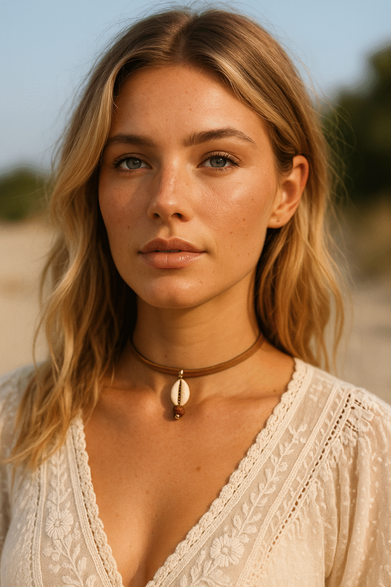 collier ras de cou ethnique boheme